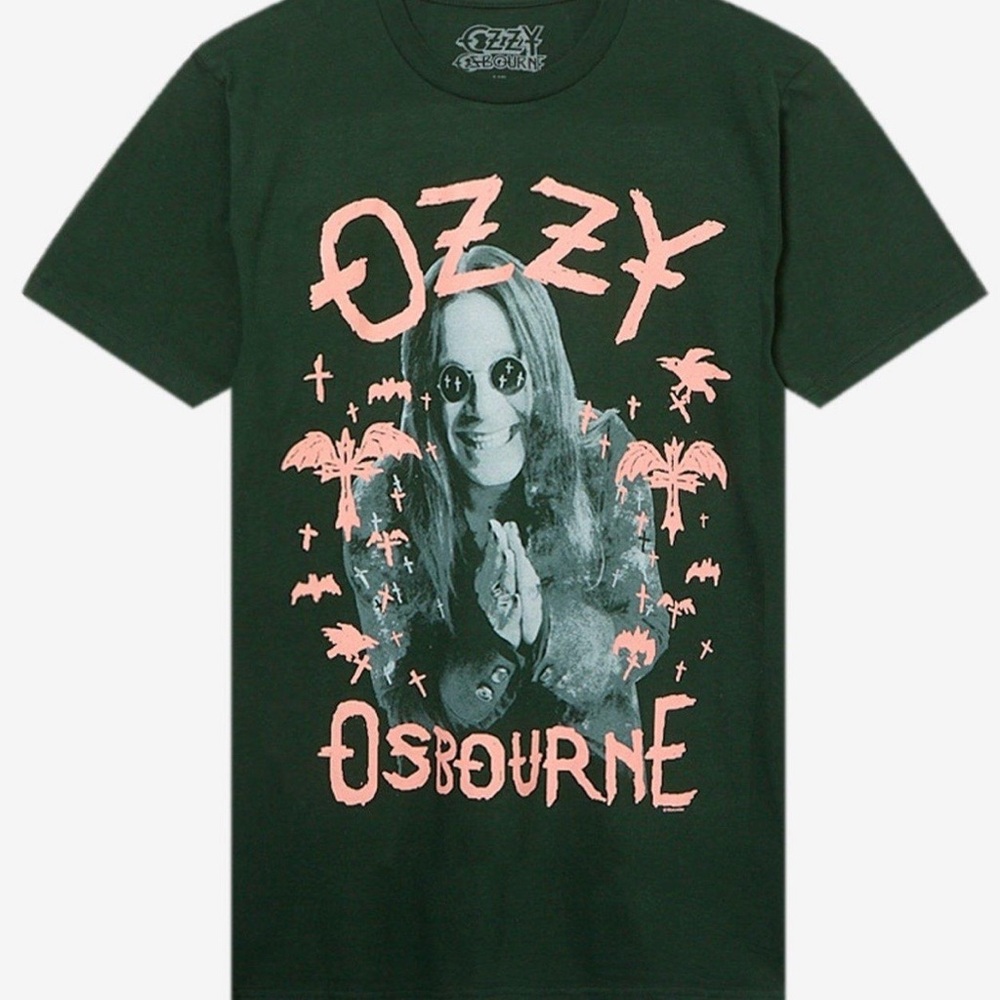Hot Topic Ozzy Osbourne Graphic Tee - Dark Green